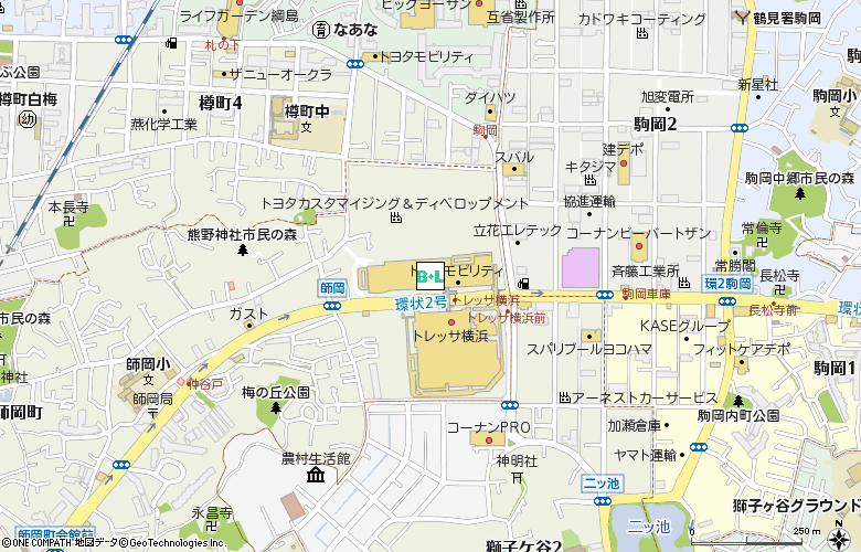 アイシティトレッサ横浜店付近の地図